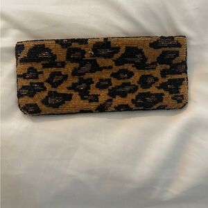 Neiman Marcus Cheetah Beaded Clutch